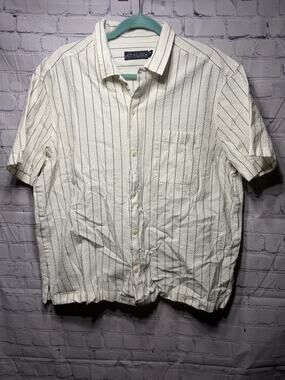 Vineyard Vines Kentucky Derby Mens Striped Button Down Short Sleeve Sz XL